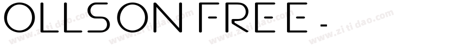 Ollson FREE字体转换